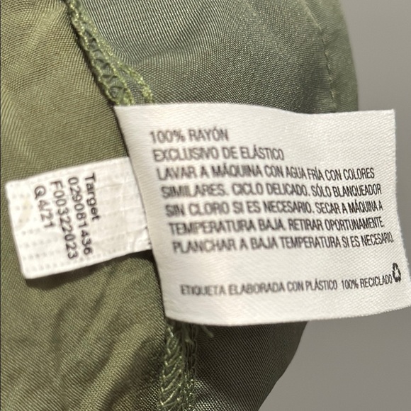 The Nines by HATCH Olive Green Smocked Waistband Women's Shorts - Picture 9 of 11